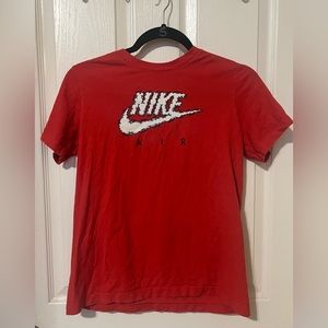 Red Nike T-shirt for boys size large
